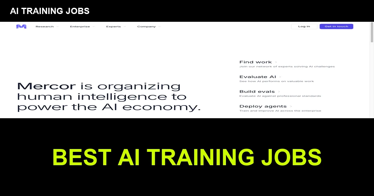 AI training jobs platforms comparison with best AI training jobs text overlay