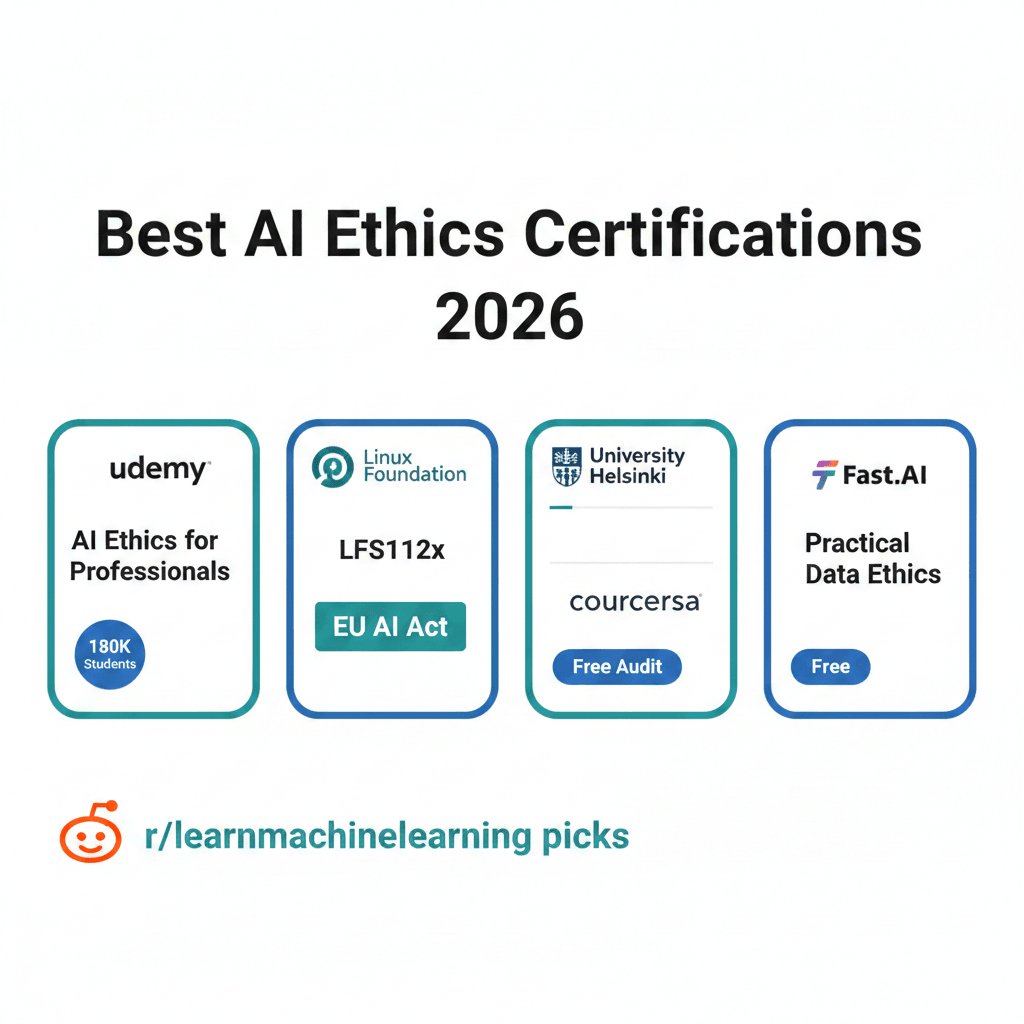 Best AI ethics certification courses compared - Reddit recommendations 2026