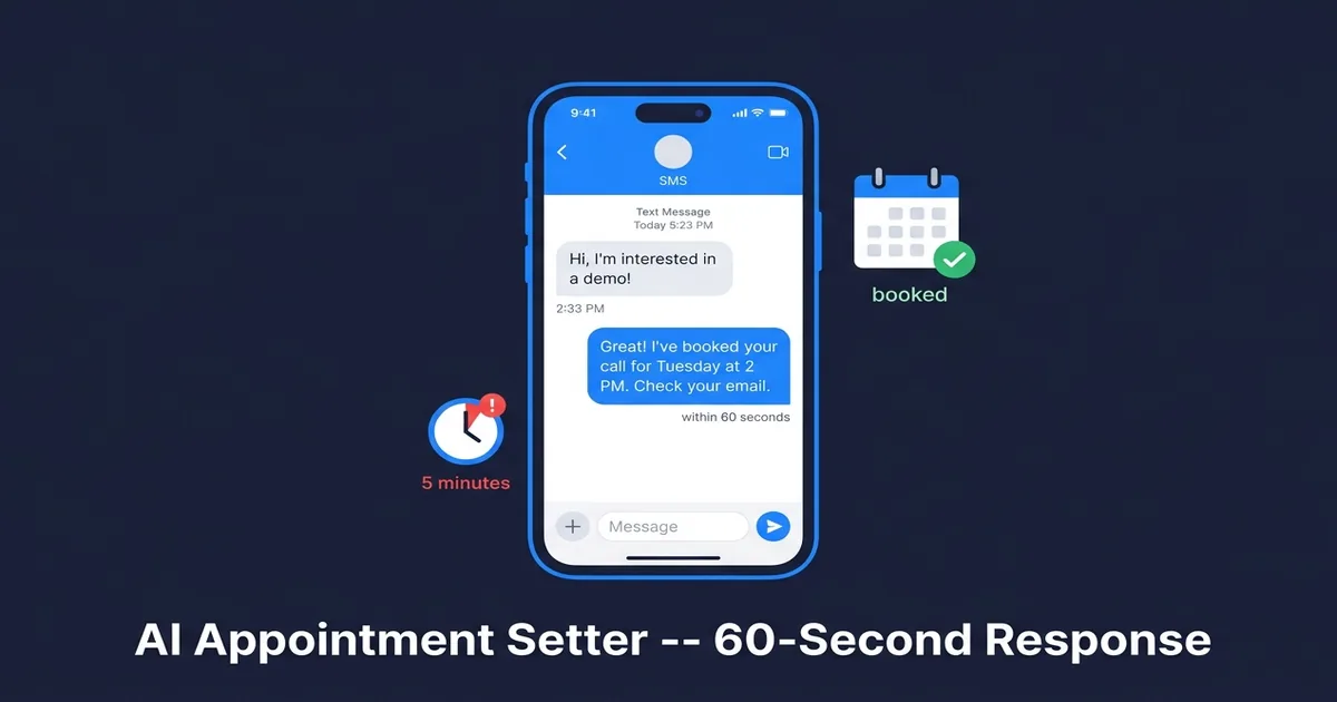 Best AI appointment setter software 2026 -- 7 tools compared on speed-to-lead, SMS, and CRM integration