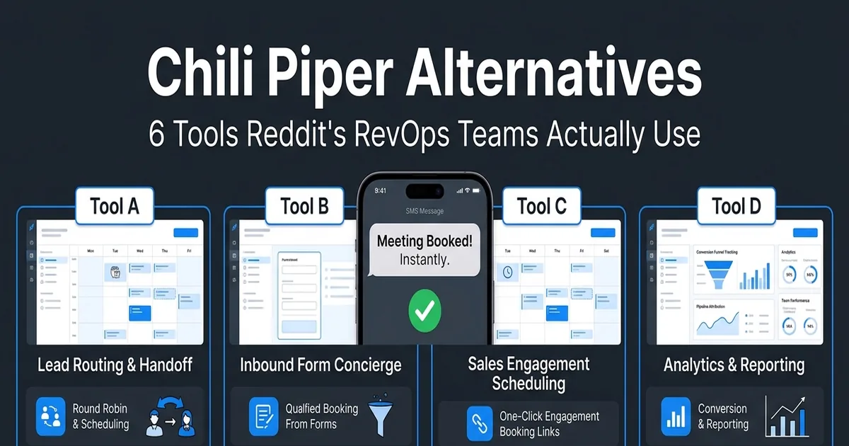 Chili Piper alternatives 2026 -- 6 tools compared on pricing, routing, and CRM integration for B2B sales teams
