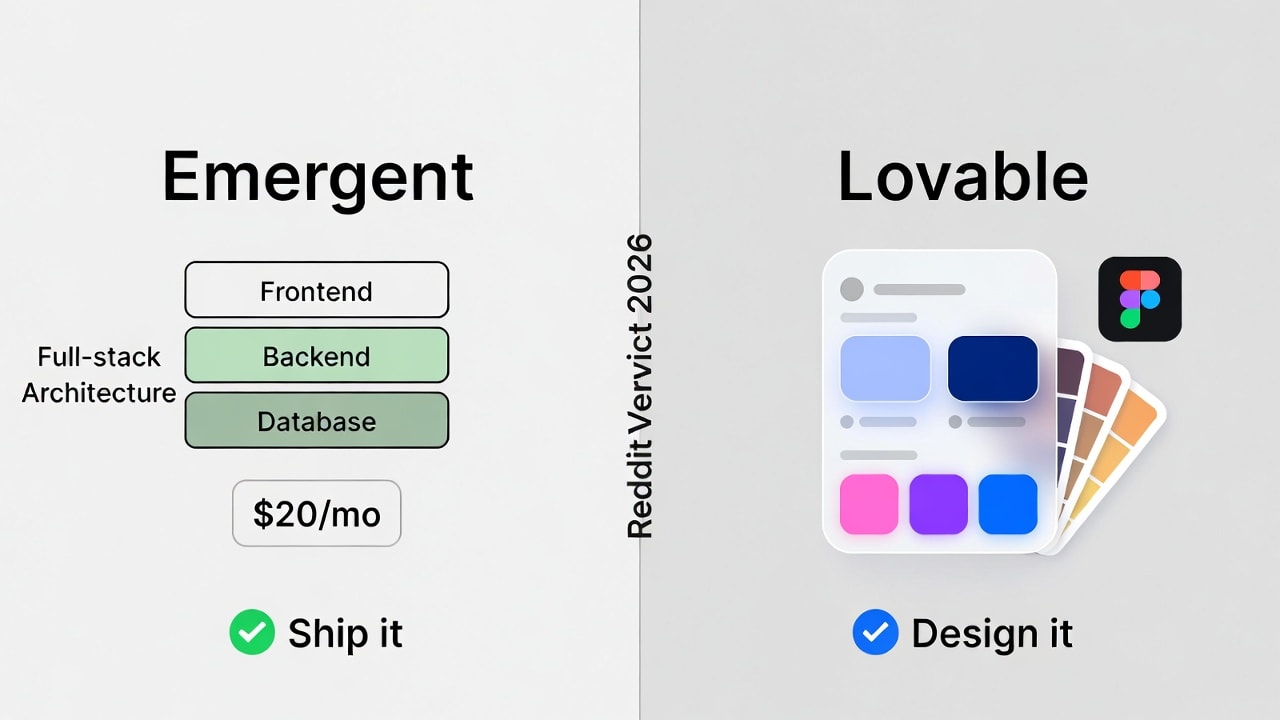 Emergent vs Lovable comparison - Reddit community verdict 2026