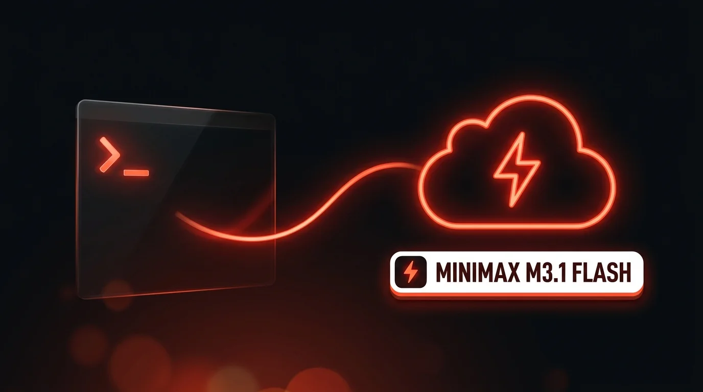 Terminal running ollama run minimax-m3.1-flash:cloud next to a MiniMax badge